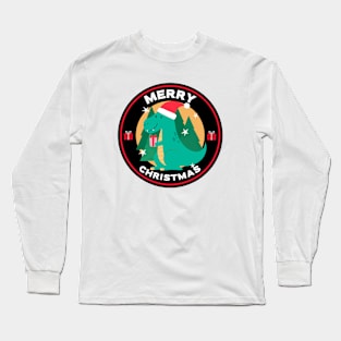 Christmas Dinosaur Long Sleeve T-Shirt